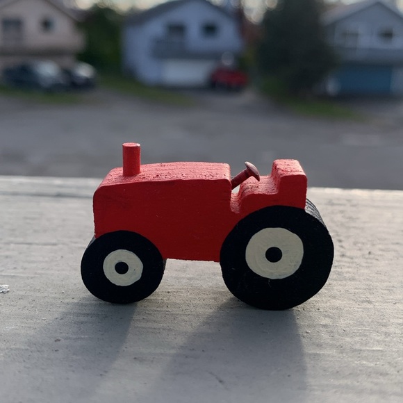 Miniature tractor wooden block dollhouse or display item - Picture 1 of 11